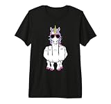 Unicornio Dedo Medio Divertido mágico Ofensivo Animal Grosero Camiseta Premium