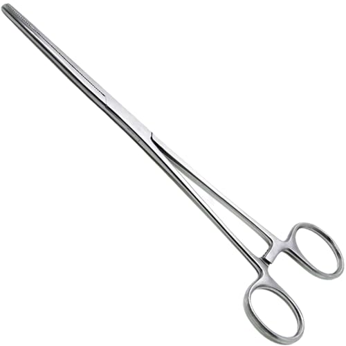 WAJEES Hemostat Forceps 8" Pean Forceps Straight Hemostat Clamps, Fishing Forceps Locking Long Forceps Stainless Steel Surgical Clamps Pean Hemostats for Nurses, Fishing Hemostats Straight