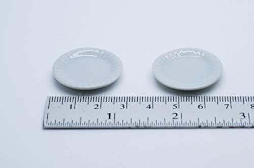 10 White Cearmic Plate Dish Bowl Dollhouse Miniatures Food Kitchen No 47 by Cool Price image 5