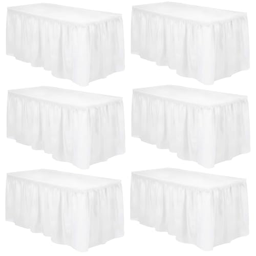 Gabotrie 12-Piece White Tablecloth and Skirt Set