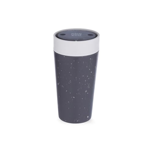 Circular & Co Pre 2026 (Previous Generation) Reusable Coffee Cup - 12oz/340ml - 100% Leakproof & Lockable - Push Top, One Hand Open, 360 Drinking - Recyclable - BPA Free - Dishwasher Safe