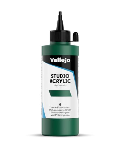 VALLEJO ACRYLIC STUDIO, akrylfärg, 200 ml, Ftalocyanin grön, nr 6