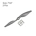 uxcell RC Propellers CW 7x5 Inch 2-Vane for Airplane Nylon Gray 2Pcs with Adapter Rings
