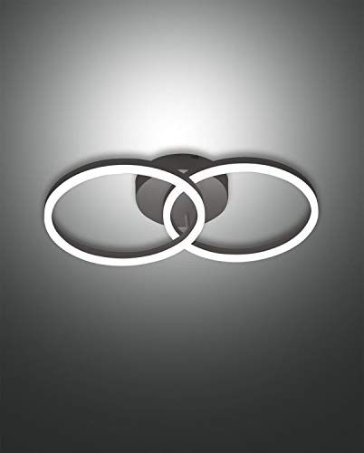 Image of Fabas Luce Giotto Integrated LED Wall Light Black Glass