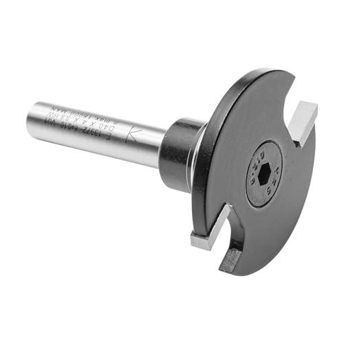 ENT 13972 Scheibennutfräser HW, Schaft (S) 8 mm, Durchmesser (D) 40 mm, NL 4 mm, ØKL 19 mm, T 10,5 mm, GL 54 mm, auf Spindel montiert mit Kugellager 19 mm