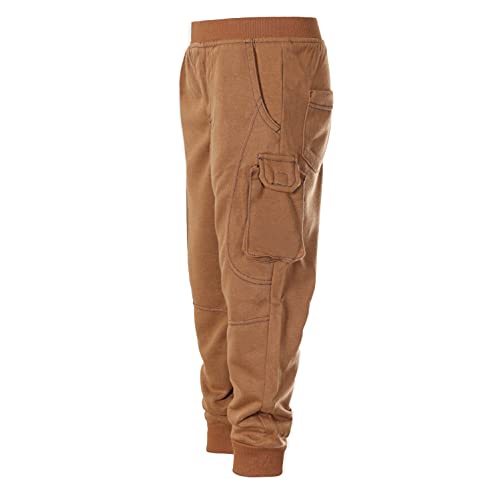 Gioberti Kids And Boys Jogger Track Sweatpants With Ribbed Cuffs, Camel, Size 10 #TOP4