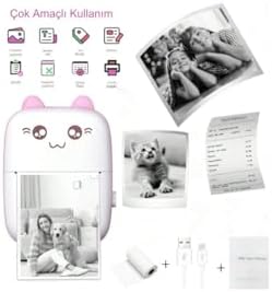 Resim Mini Yazıcı Taşınabilir,Mobil Fotoğraf Yazıcısı,Taşınabilir Mini Fotoğraf Yazıcısı,Kablosuz Fotoğraf Yazıcısı, Termal Yazıcı, Akıllı Telefon Bluetooth Yazıcı 