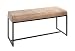 Produktbild HAKU Möbel Bank braun, schwarz, Echt Leder, Metall - Maße: B 100 cm x H 48 cm x T 38 cm, Style: Industrial