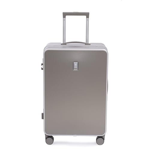 Image of SWISS MILITARY Black Gold Collection Lorenzo-65cm Check-in Hard PC Medium Trolley Luggage Suitcase with Secure Aluminium Frame with Anti-Theft Closure-Ideal for International Travel (70L) Gold