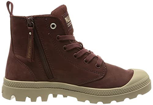 Palladium Womens Pampa Hi Zip Sl Round Toe Pull On Casual Boots Ankle - Brown - Size 9 M #TOP5