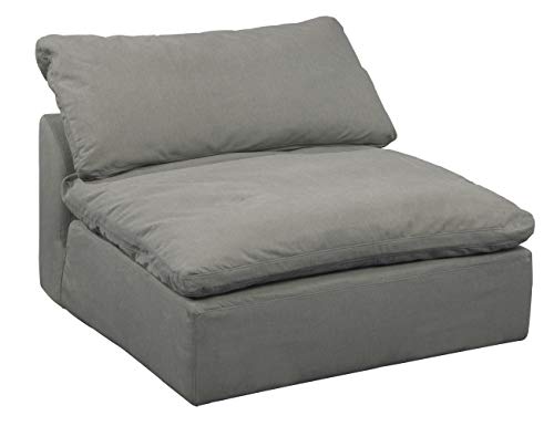 Sunset Trading Cloud Puff Slipcover For 3 Piece Modular Sofa | Sectional Sofa Cover | Performance Fabric | Gray #TOP3