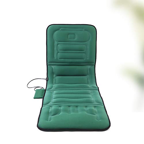 Massage-Matte, Ganzkörper-Beheizte Massage-Matratze, Verstellbare Tiefe Gewebeknetwalzen, Mit Vibrationsfunktion,Blue