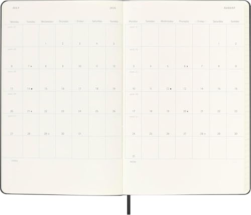 Moleskine Classic 18 Month 2025-2026 Daily Planner, Hard Cover, Large (5" x 8.25"), Black, 608 pages by Moleskine - Image 3