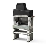 Parrilla para barbacoa de mampostería estilo argentino de California Wood and Charcoal