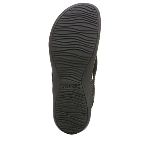 Vionic Dillon Women's Toe-Post Supportive Sandal Black - 7.5 Medium #TOP3