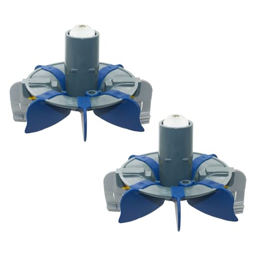 2Pcs R0714300 Cyclonic Scrubbing Turbine Assembly Part with Rotating Brushes, for MX6/MX8 Pool Cleaner