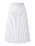 Shestellar Women's High Waist Pleated Chiffon Midi...