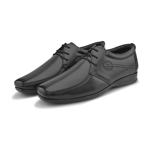 Image of Blue Leather By Centrino mens 4081 Blue Leather Men's Formal Shoes | Genuine Leather Upper with Cushioned Footbed | Sleek & Stylish Design for Office & Formal Wear Lace-up design | Durable Anti-Skid Sole