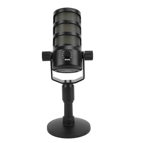 KIMISS Microphone de Jeu USB pour PC, Capteur de Son Clair, Volume Réglable, Micro à Condensateur HiFi avec Lumière Colorée Muette pour Le Streaming, Microphone Podcast, Streaming en Direct Réécrit