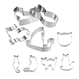 Cartoon-Katzen-Ausstechformen - 9-teiliges Edelstahl-Backset, Mehrzweck-Lebensmittelschneider, Obst-...
