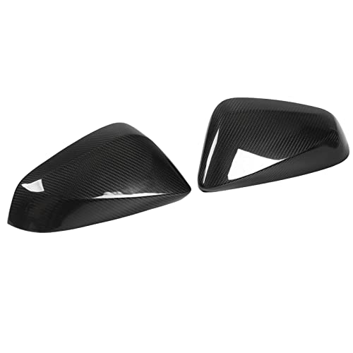 Tampa do espelho da porta, 2 peças tampas dos espelhos laterais de fibra de carbono seca substituiçã