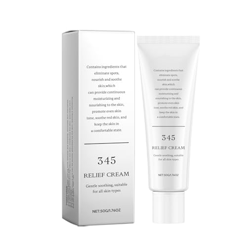 345 Relief Crema, 345 Crema Barriera Idratante Viso Quotidiana, Cura Anti-Imperfezioni, Crema Idratante Coreana Rilassante e Nutriente per Tutti i Tipi di Pelle