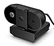 HP 320 All-in-One-Webcam (USB-A, 1080p/Full HD Auflösung, 360° schwenkbar, 66°-Weitwinkel, Belichtungskorrektur, Autofokus) Schwarz mit integriertem Mikrofon