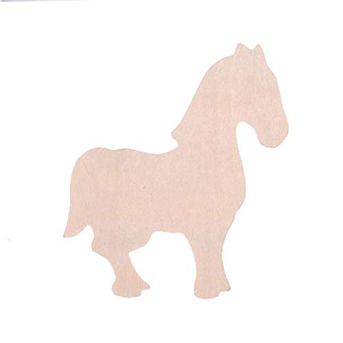 Darice Wood Cutout Horse 3.5 x 4 inches (36-Pack) 9133-16