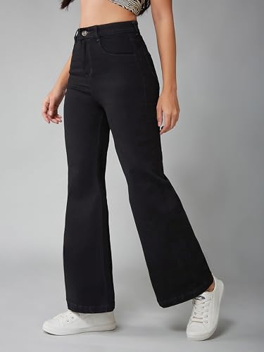 Image of Dolce Crudo Boot Cut High Rise Cropped Jeans for Women