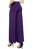Made By Johnny MBJ WB1104 Womens Wide Leg Palazzo Lounge Pants XXXL Dark_Purple
