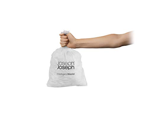 Joseph Joseph Intelligent Iw2 Bin Liners Custom Fit Bags For Food Waste Caddy 1 Gallon / 4 Liter 100% Compostable, Pack Of 50, Clear #TOP19