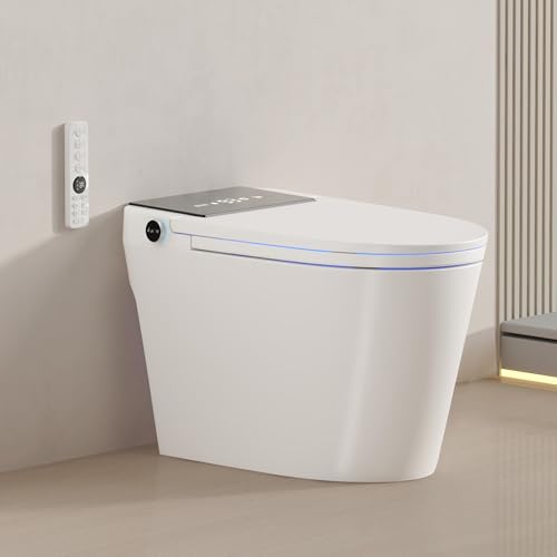 Smart Toilet with Built-In Bidet, Heated Seat, Dual Auto Flush