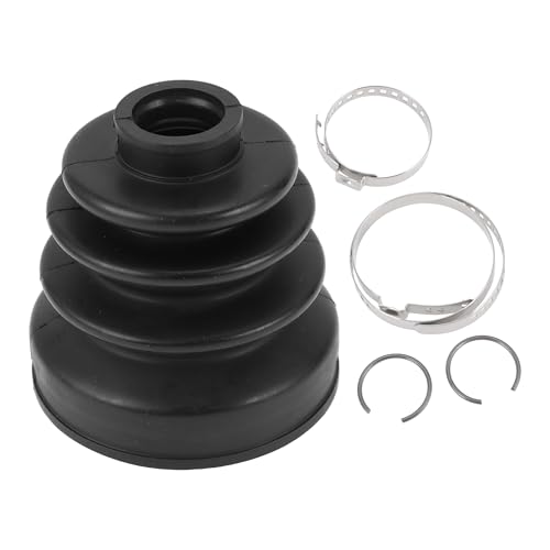 HEROFFIX 1 Set CV Joint Boot Kit for Honda CR-V 1997-2000 for Honda Prelude 1997-2001 Inner Constant Velocity Joint Boot W/Clamps No.44017SWET00 Black Rubber