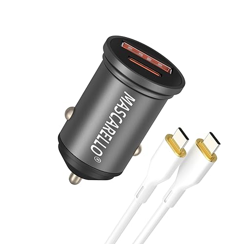 YIHAIXINGWEI USB C Car Fast Charger, Super Fast Charging Type C Car Charger Adapter (Dark Grey-1)