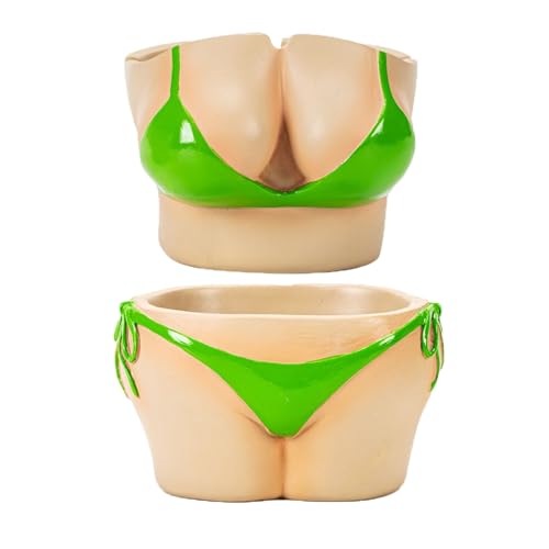 Zabawna popielniczka z żywicy bikini - kreatywna przenośna dekoracja do domowego biura, baru i imprez na świeżym powietrzu - nowoczesna dekoracyjna ozdoba i unikalna rzeźba rzemieślnicza