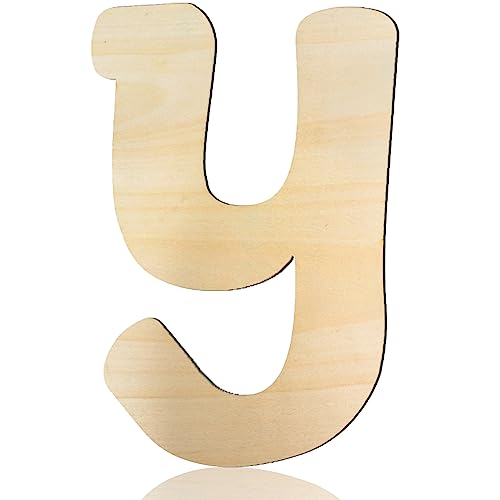 Unfinished Wood Letter Y, 8 Inch Wooden Letters for Wall, 0.2 Inch Thick