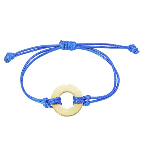 ABBECIAO 5Pack Gold Washer Stamping Bracelet Project Kit for Hand Stamping and Engraving Bracelet Crafts Jewelry Making (Blue)