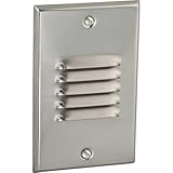 Diodesy- Step Cover Vertical Louvered Face Plate Surface Mount Wallplate Brushed Nickel Finish Indoor/Outdoor Use for Decks Pathway Yard Stairs Fences Walkways and Balcony Areas (Cover Plate Only)
