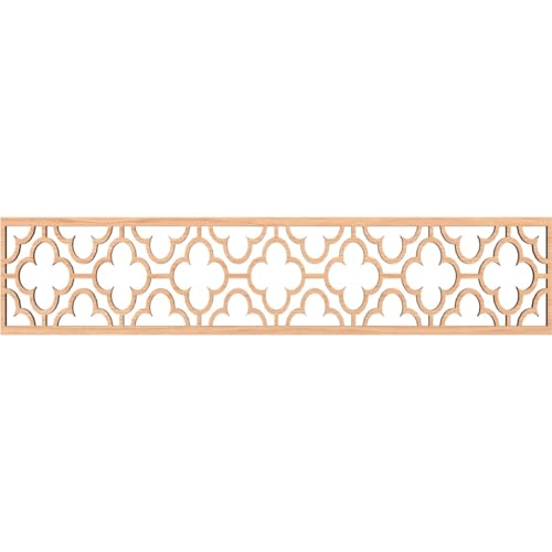 46 3/4"W x 10"H x 3/8"T Chicago Fretwork Moulding, Hickory