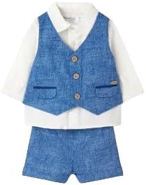 Mayoral BABY BOYS BLUE VEST AND SHORTS SET SIZE 2-4 MONTHS