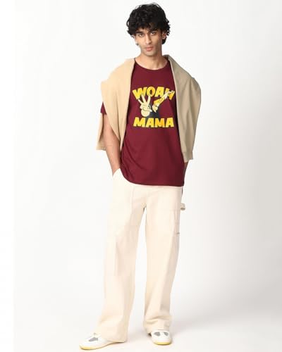 Image of Bewakoof X Cartoon Network Johnny bravo Men's Cotton Jersey Graphic Print Regular Fit Half Sleeve Round Neck T-Shirt | Tshirt for man | Tshirt for men cotton | Tshirts for men stylish | Casual Wear | Street Wear