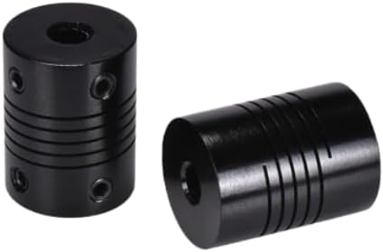 5x8 Black Plastic Flexible Coupling, 5mm to 8mm