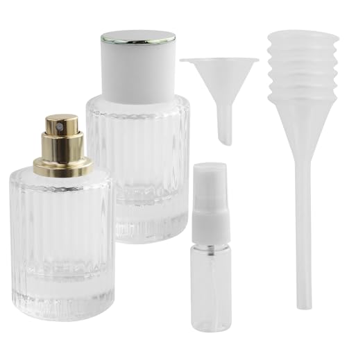 2 pezzi vaporizzatori profumo ricaricabili, boccette profumi vuoti, nebulizzatore profumo, 30 ml, con imbuto, contagocce, flacone spray, per profumo, viaggi (Deve essere utilizzato con una macchina)