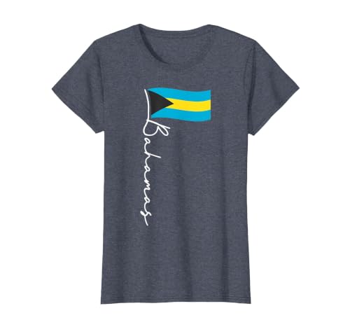 Bahamas Flag Vacation Bahamian Pride Bahamas T-Shirt, Women, Heather Blue, 3X-Large