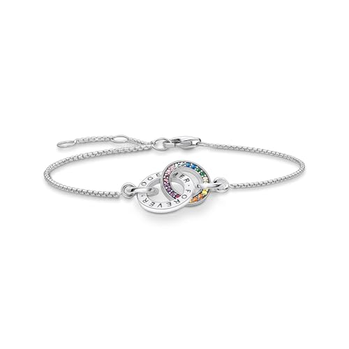 Image of Thomas Sabo Sterling Silver Bracelet Together with two rings silver blackened Recycled 925 silver, Women, A1551-318-7-L19V
