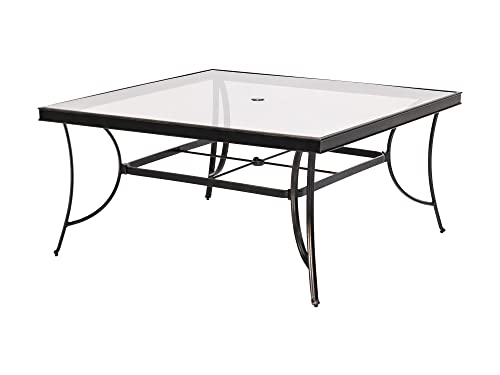 Hanover Fontana 9-Piece Dining Set With Eight Swivel Rockers And A 60 Inch Square Dining Table #TOP1