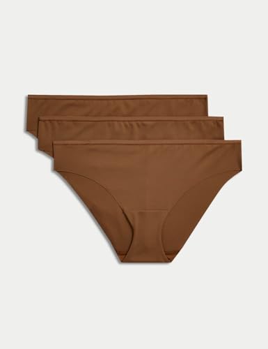 Image of Marks & Spencer Body Flexifit Womens Polyamide Blend Solid Low Rise Brazilian Knicker (Pack of 3)