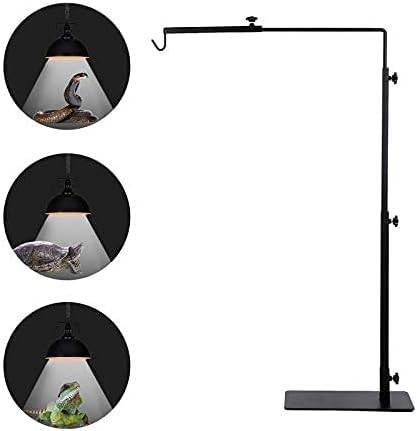 Ajustable Reptile Lamp Stand Reptile Metal Heat Light Holder Terrarium Basking Lamp Bracket, Use for Reptile Small Animals or Succulent…