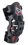 Alpinestars Bionic 5S Youth Knee Brace, Motocycle Protection, CE-Certified Protective Gear for Young Riders, Breathable & Flexible, One Size, Black/Red