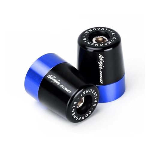 Poignées de guidon moto anti vibration bleues pour Ninja650